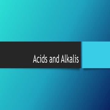 Acids and alkalis 3
