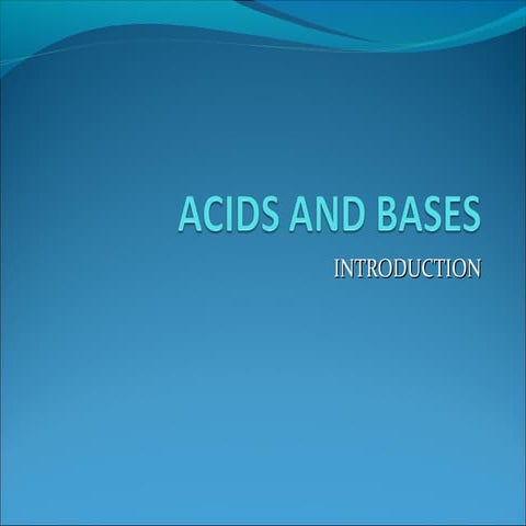 Acids and bases