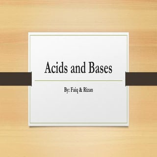 Acids and bases