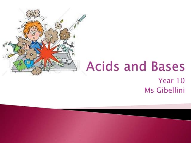 Acids and Bases Year 10