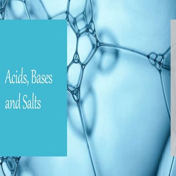 Acids, Bases and Salts