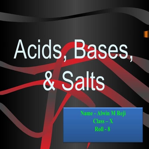 Acids, bases, & salts