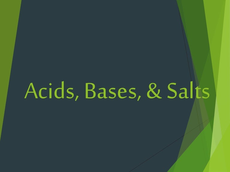 Acids Bases Salts