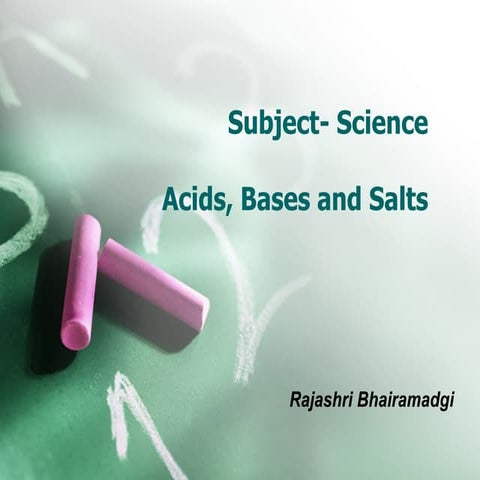 Acids Bases Salts- class 9