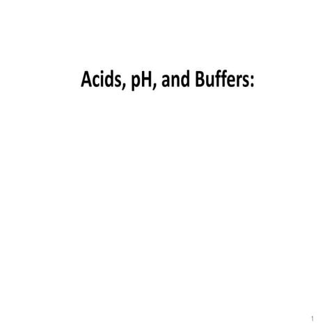 acids, pH and Buffers notes ,ceutics ,chemistry