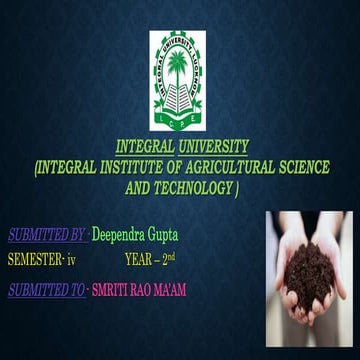 Acid soil and it's reclamation