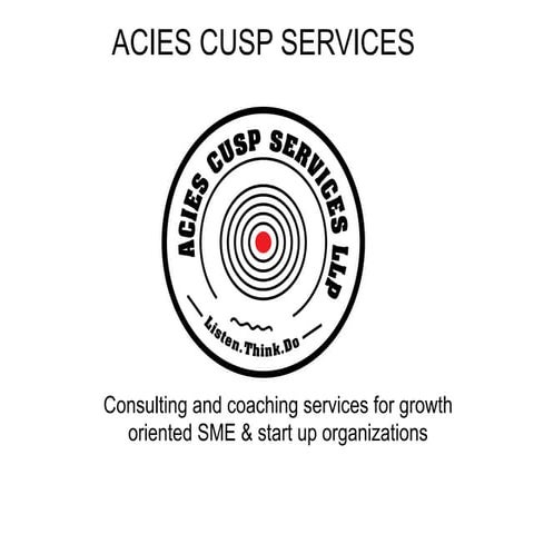 On demand Consulting services for SME and Start Up organisations 