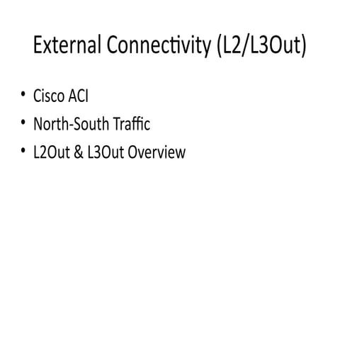 Comprehensive CCIE-Level Guide to Cisco ACI External Connectivity Using ...