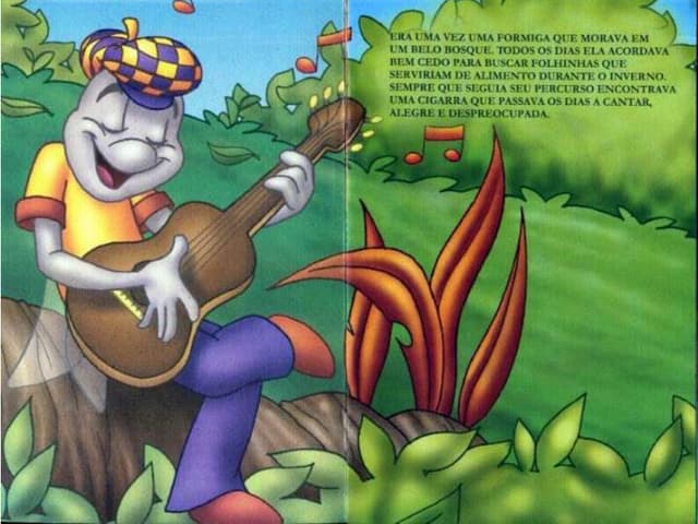 A cigarra e a formiga slides