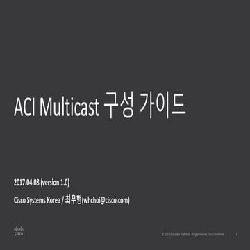 ACI Multicast 구성 가이드