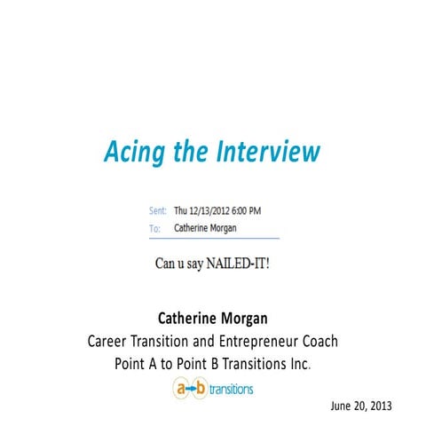 Acing the Interview