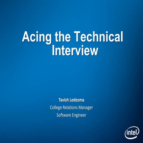 Acing the technical interview | PPT