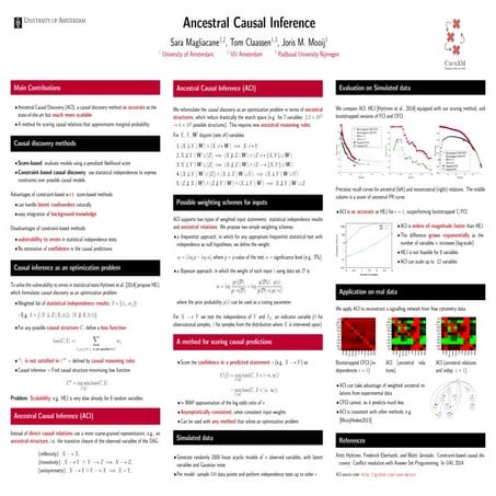 Ancestral Causal Inference - NIPS 2016 poster