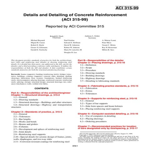 Aci reinf details aci 315-99
