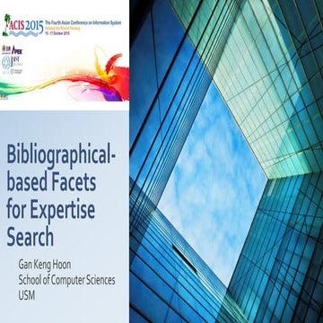 ACIS 2015 Bibliographical-based Facets for Expertise Search
