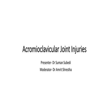 ACROMIOCLAVICULAR JOINT INJURY