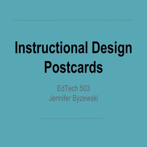 Instructional design postcards