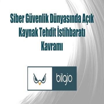 Open Source Threat Intelligence | Açık Kaynak Tehdit İstihbaratı