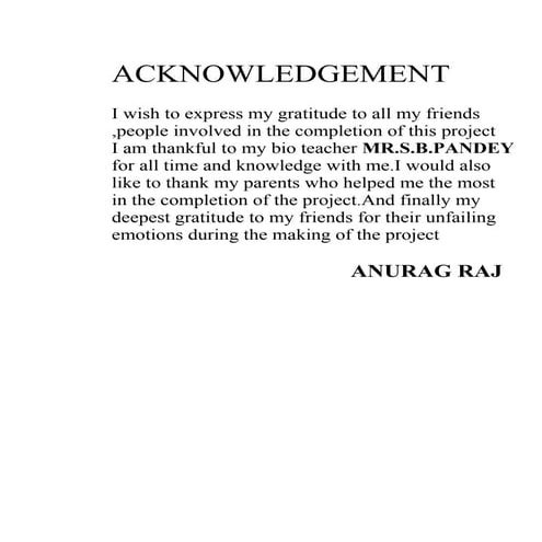 Acknowledgement