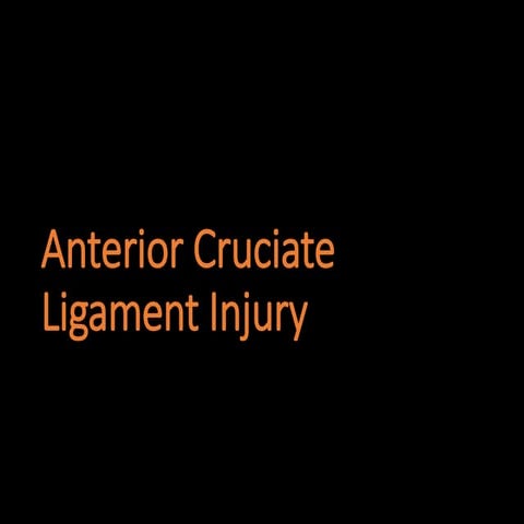 ACL disorders