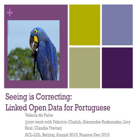 Seeing is Correcting:Linked Open Data for Portuguese