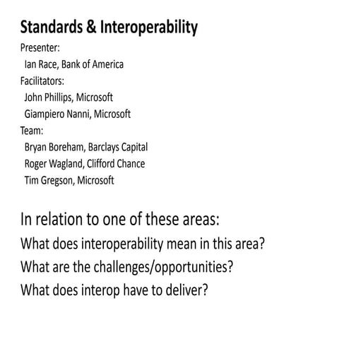 Architectural Layers for Standards