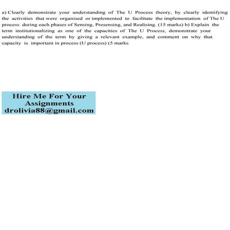 a) Clearly demonstrate your understanding of The U Process t.pdf