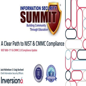 A Clear Path to NIST & CMMC Compliance - 2023 Cleveland Security Summit.pdf
