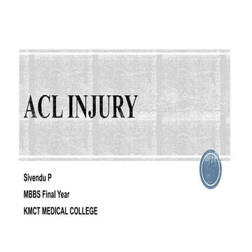Acl injury