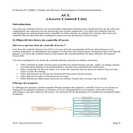 Cours ACL IPv4 et IPv6