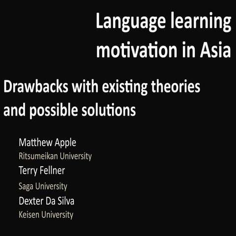 Language Learning Motivation in Asia