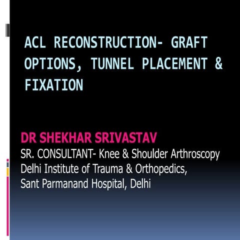 Acl Reconstruction Surgery In Delhi Dr. Shekhar Srivastav 09971192233