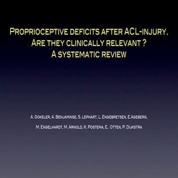 Proprioception after ACL injury