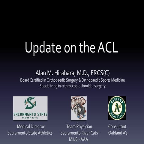 ACL Reconstruction - Update 2012