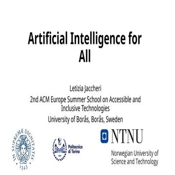 Artificial Intelligence for All - intersectionality