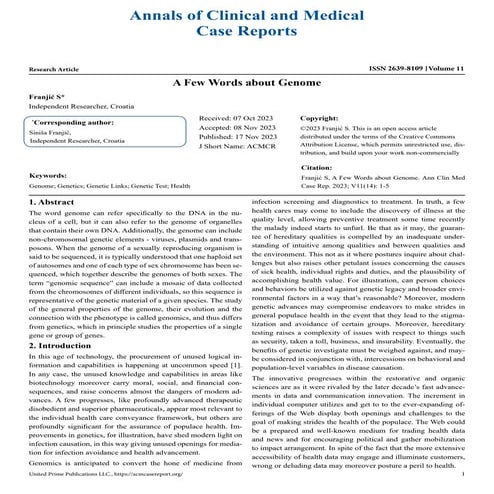 A Few Words about Genome