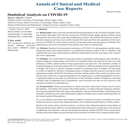Statistical Analysis on COVID-19