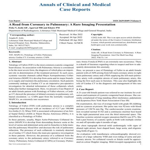 Annals of Clinical and Medical Case Reports - Acmcasereport