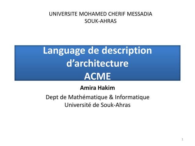 Language de description d’architecture ACME