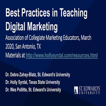 Certifications and Action Learning in Teaching Digital Marketing