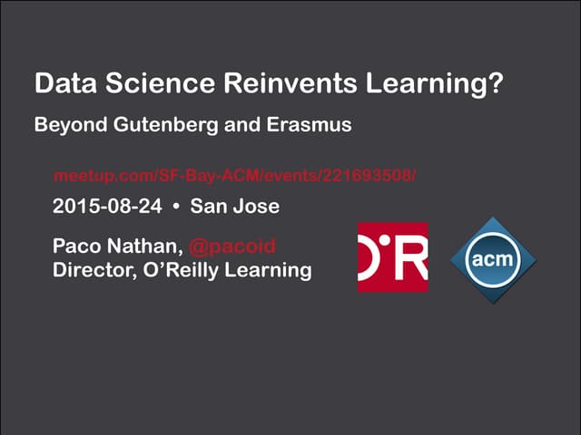 Data Science Reinvents Learning?