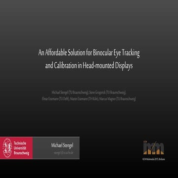 Binocular Eye Trackingand Calibration in Head-mounted Displays