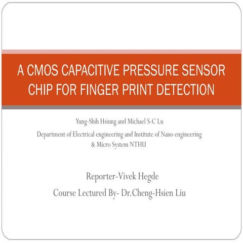 A cmos capacitive pressure sensor chip for finger