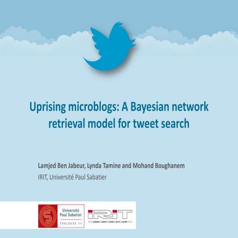 Uprising microblogs: A Bayesian network retrieval model for tweet search