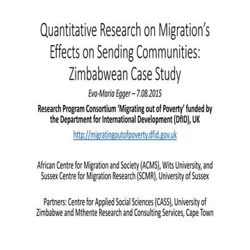 Migration's effects on sending communities: Zimbabwe case study 7-8-15 - by E...