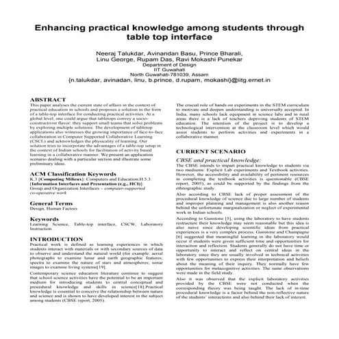 Enhancing Practical Knowledge
