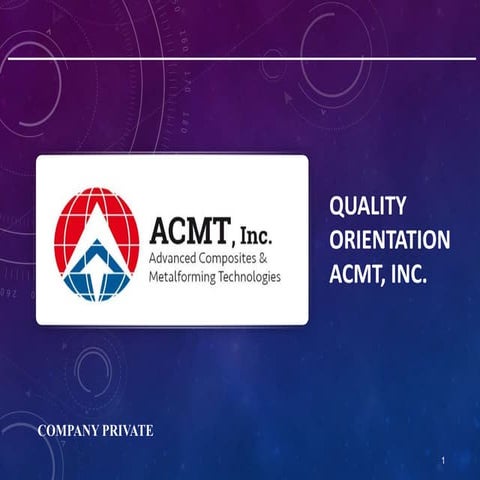 ACMT Quality Orientation 