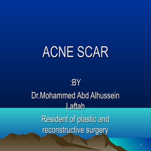 Acne scar treatment