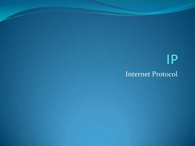 Introduction to IP
