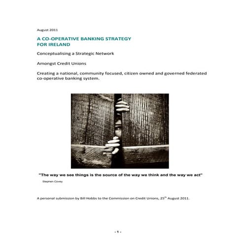 A co-operative banking strategy for Ireland